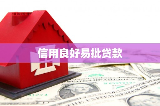 于洪信用良好易批贷款