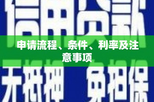 于洪申请流程、条件、利率及注意事项