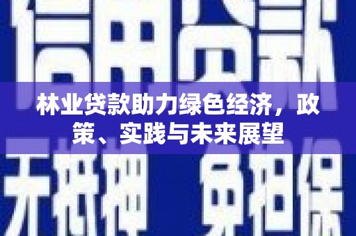于洪林业贷款助力绿色经济，政策、实践与未来展望