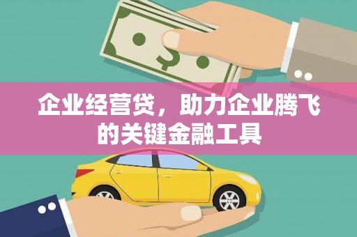 于洪企业经营贷，助力企业腾飞的关键金融工具