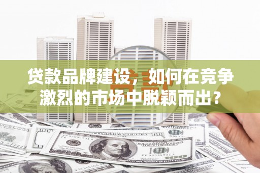 于洪贷款品牌建设，如何在竞争激烈的市场中脱颖而出？