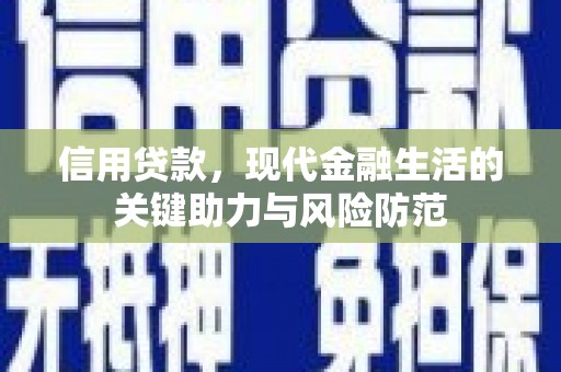 于洪信用贷款，现代金融生活的关键助力与风险防范