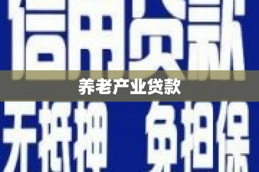 于洪养老产业贷款